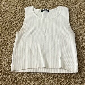 white ribbed brandy melville tank